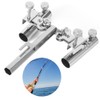 AntiRotary Stainless Steel Double Fishing Rod Holder Stepless FineTuning Fishing