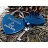 Heart-shaped love padlock that can be engraved with the text