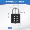 MECCANIXITY Combination Padlock, 6-Digit Push Button Padlock 3-Position Locking Mechanism