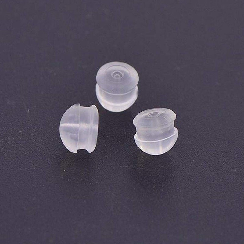 Silicone Earring Backs, Clear Earring Backings, 20PCS Soft Earring Stoppers,