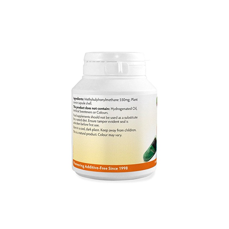 MSM (methylsulphonylmethane) 550mg x 90 Capsules (100% Additive Free Supplements)