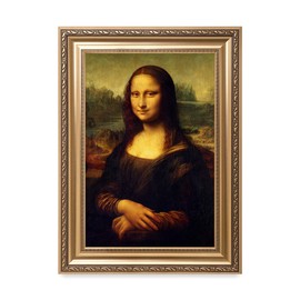 DECORARTS - Leonardo Da Vinci Mona Lisa Framed Wall Art - Gold Frame Renaissance Portrait Giclee Print on Canvas, Ready to Hang, Made in USA 25.75x35.75