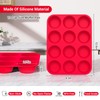 Redfly 3 Pack Silicone Muffin Pan & Cupcake Pans for