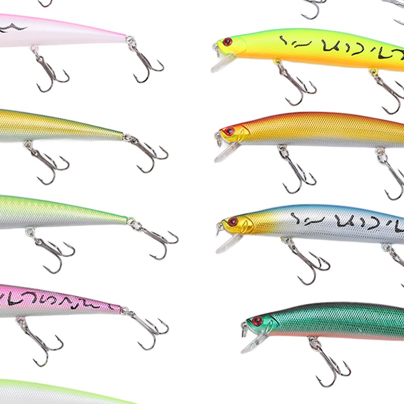 11 Pcs Simulation Minnow Lure Plastic Fishing Bait Fishing Accessories