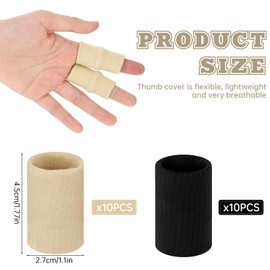 20Pcs Finger Sleeves Protectors, Sport Finger Sleeves Finger Compression Sleeve Finger Pads Finger Splints Thumb Finger Brace Finger Support Elastic Thumb Sleeves for Basketball,Tennis,Outdoor Sports