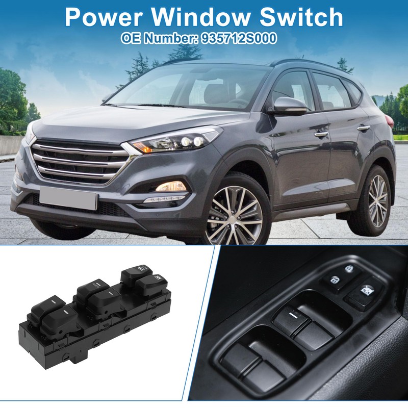A ABSOPRO Hyundai Tucson 2010-2015 Black Electric Window Switch Front