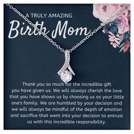 Birth Mom Necklace Message Card Box Alluring Standard - Thank You So Much For - Appreciation Motherhood Relationship from Adoptive Parents