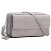 Lanyani RFID Crossbody Wallet Wristlet Purse with Phone Pocket For