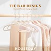 HOUSE DAY Velvet Hangers with Tie Bar 20 Pack Ivory,