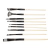 9pcs Gouache Watercolour Brushes Nylon Wool Rustproof Strong Water Absorption