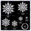 Naler 50 Copos de Nieve para Árbol de Navidad Blancos