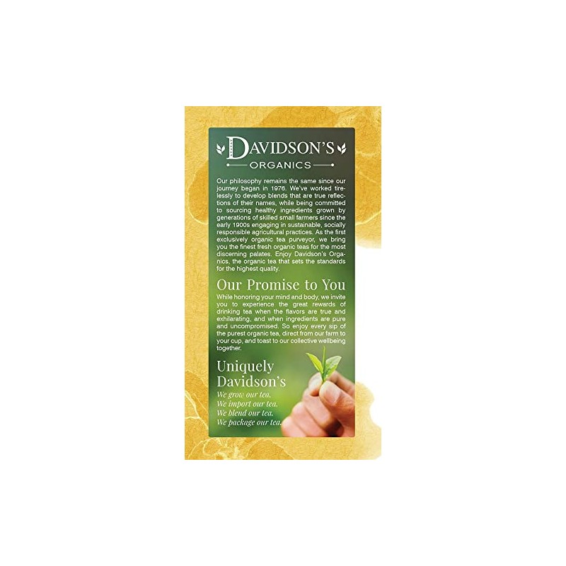 Davidson's Organics, Tulsi Chamomile Flower, 25-count Tea Bags, Pack of