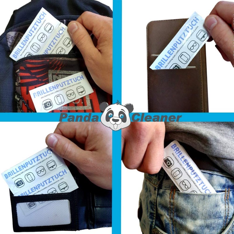 PandaCleaner Glasses Cleaning Cloths Wet Alcohol - Premium Glasses Cleaning