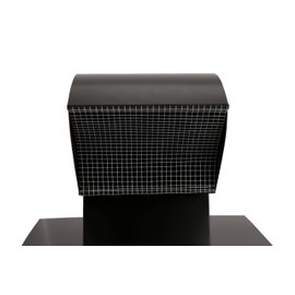 Goose Neck Painted Exhaust Roof Vent with Extension (6 Inch, Black)