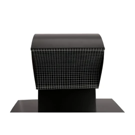 Goose Neck Painted Exhaust Roof Vent with Extension (6 Inch, Black)