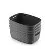 CURVER Softex 4x 4L Storage Baskets, 100 percent Recycled Material,