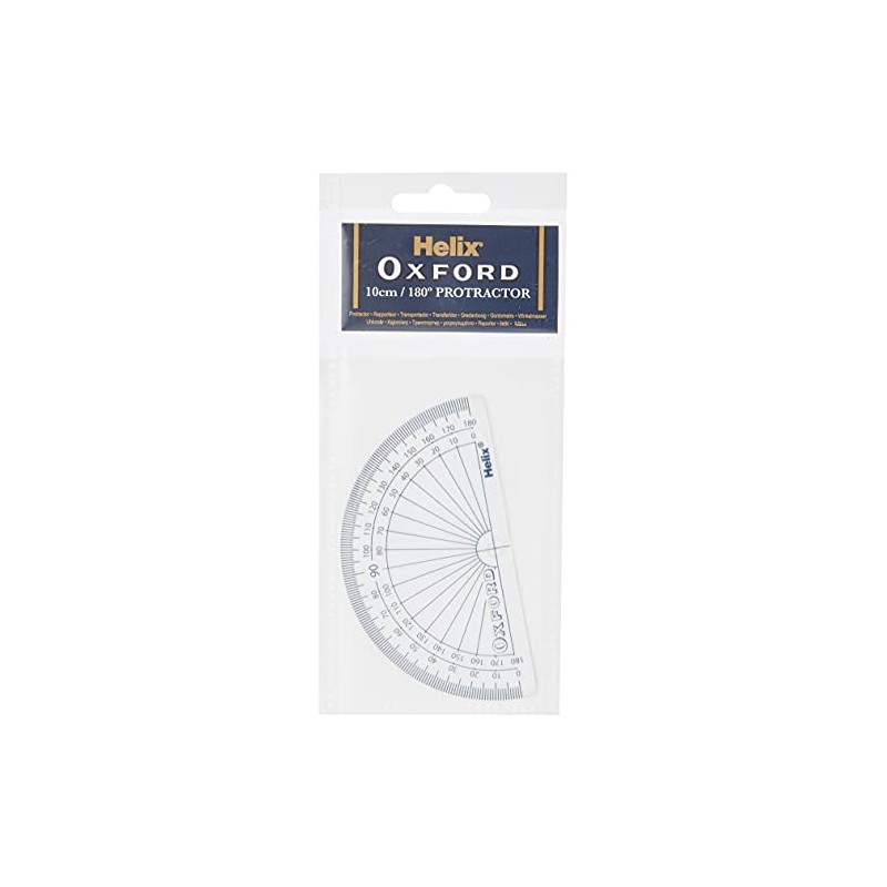 Helix Oxford 10cm 180 degree Protractor