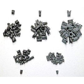 Retro-Motive Tubular Barrel Nut Assortment 5/32"-1/4" Stud (125 Pieces Total- 25 of Each Size) #1707