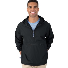 Charles River Apparel Unisex Color Pack-N-Go Pullover, Men's & Women's Anorak, Black, 4X-Large