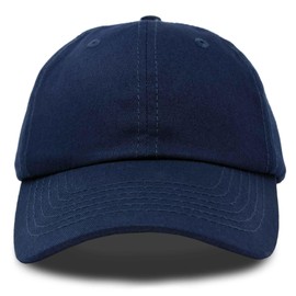 DALIX Baseball Cap Dad Hat Plain Men Women Cotton Adjustable Blank in Navy Blue