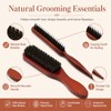 2 Pcs Boar Bristle Hair Brush, Slick Back Hair Brush