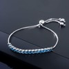 Gem Stone King - Pulsera de tenis de plata de