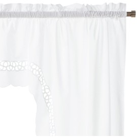 Today's Curtain Hellina CA1800K - Hellina CA1800K - Tapework Window Swagger, 63 Pulgadas, Color Blanco