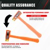 C&T 2-Pieces Dead Blow Hammer Set with Brass Cap, Orange,Shockproof