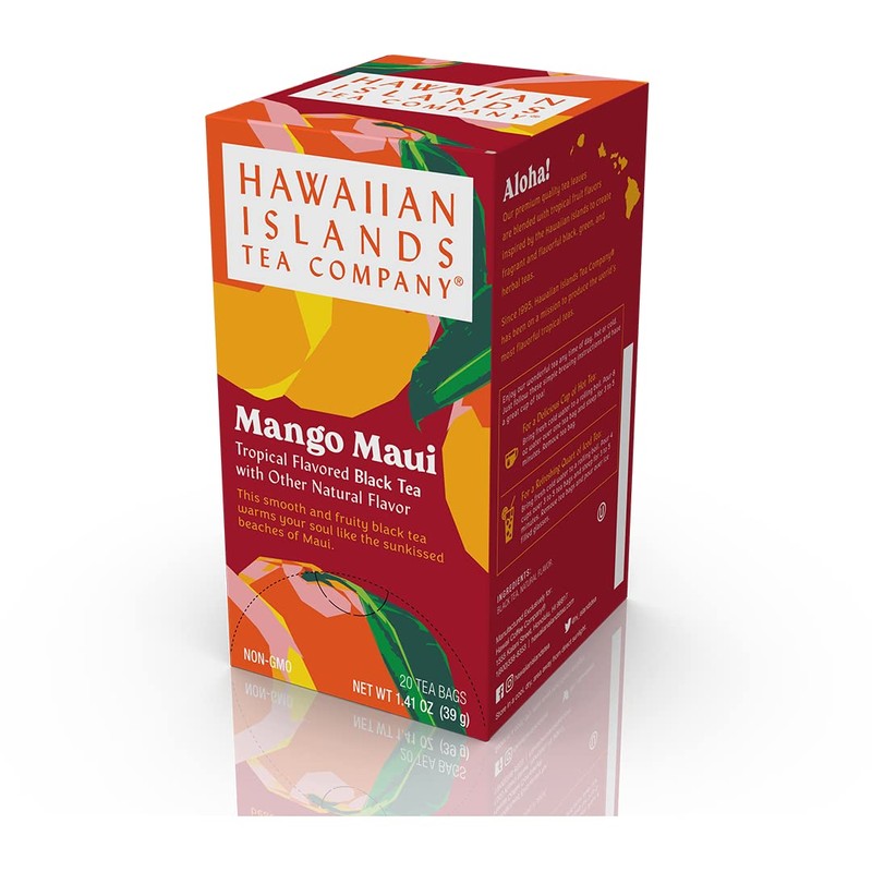 Hawaiian Islands Tea Company Mango Maui Black Tea, All Natural