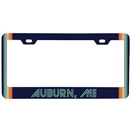 Auburn Maine Car Metal License Plate Frame Retro Design
