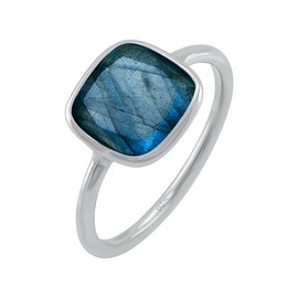 TISHAVI Solitaire Labradorite Ring For Women Size 9, Silver Handmade Birthstone Jewelry Women's Day Gifts For Mom Wife Sister