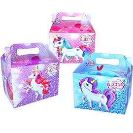 Unicorn Birthday Party Box as Party Bags, Unicorn Gift Wrapping - Set of 12