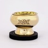 Indian Consigners Triple Moon Brass Charcoal Screen Incense Burner with