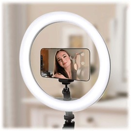 Vivitar 10-Inch Streaming Essentials LED Ring Light with Spider Tripod and Phone Mount, White (RL10KIT)