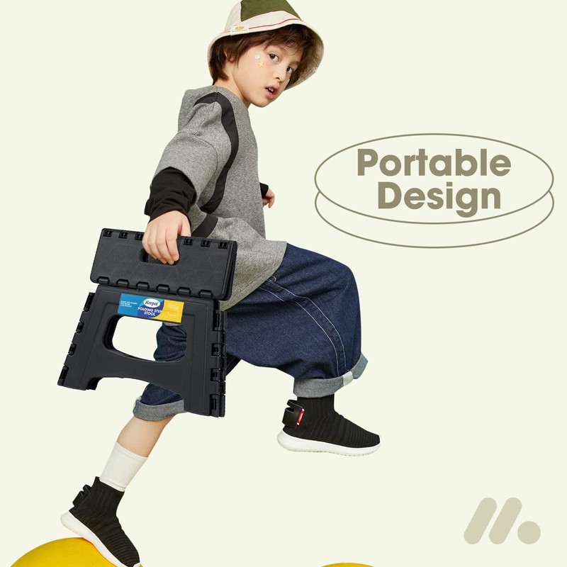 Korpai Upgrade 9" Folding Step Stool for Adults and Kids