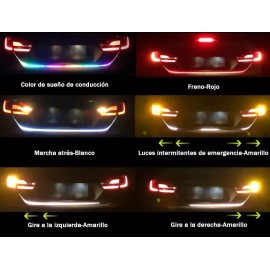 PUNKZZ Tiras De Luces Led Rgb Para Cajuela De Auto De 1.2m