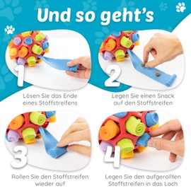 Tierbox Premium Dog Sniffing Ball - Innovative Intelligence and Sniffing Toy - Promote Agility and Intelligence - Durable & Safe - Dog Training for All Dog Breeds (Rose Red)