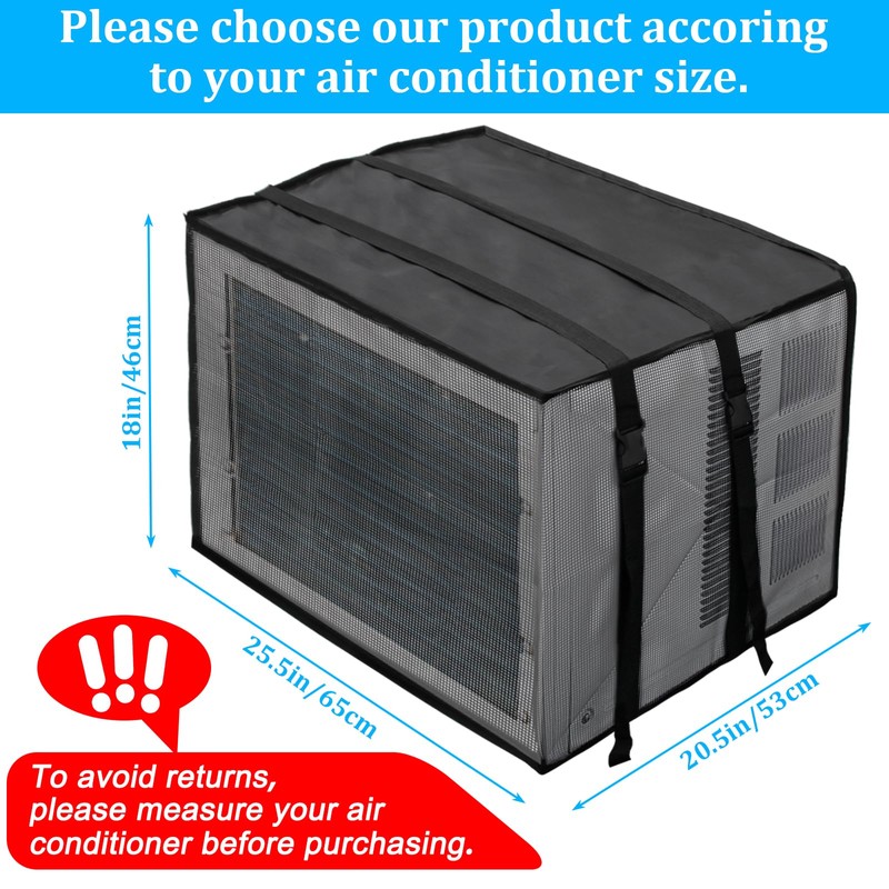 Luxiv Newest Design Mesh Window Air Conditioner Cover Outdoor, Support