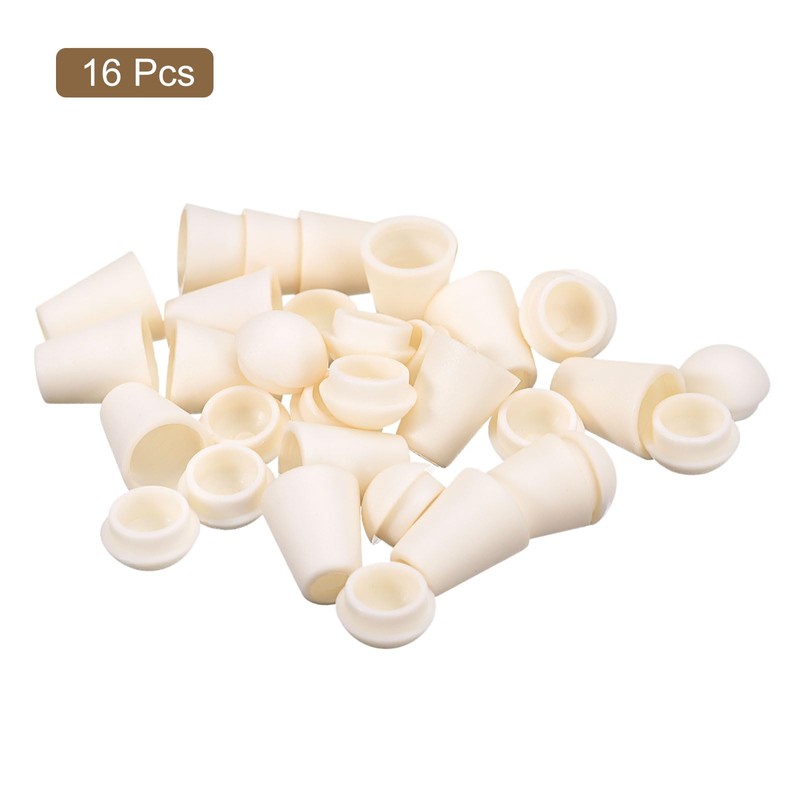 sourcing map 16Pcs Bell End Stoppers Plastic Cord Rope End