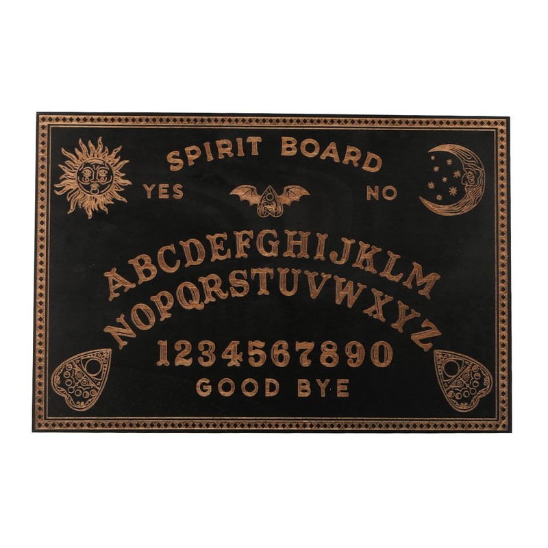 Ieron Ouija Board and Tarot Card Holder Set Wooden Black