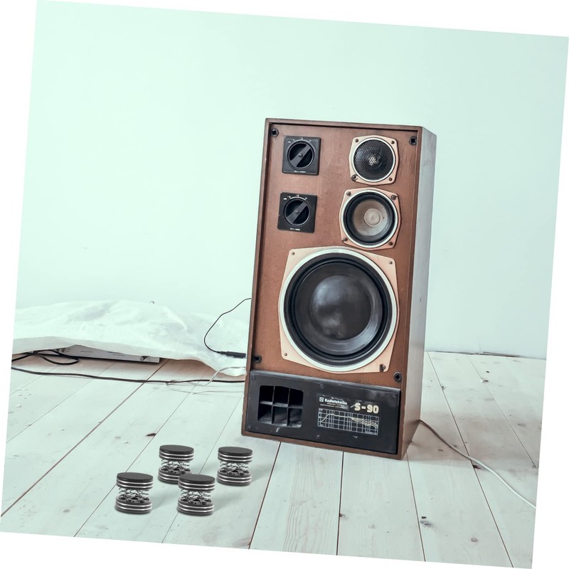 KOMBIUDA 4Pcs Speaker Isolation Feet with Non Slip Base Vibration