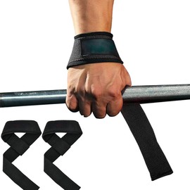 Weight Lifting Straps, Deadlift Gym Strips for Fitness Bodybuilding Strength Training, Heavy Lift Grip with Men and Women, A Pair