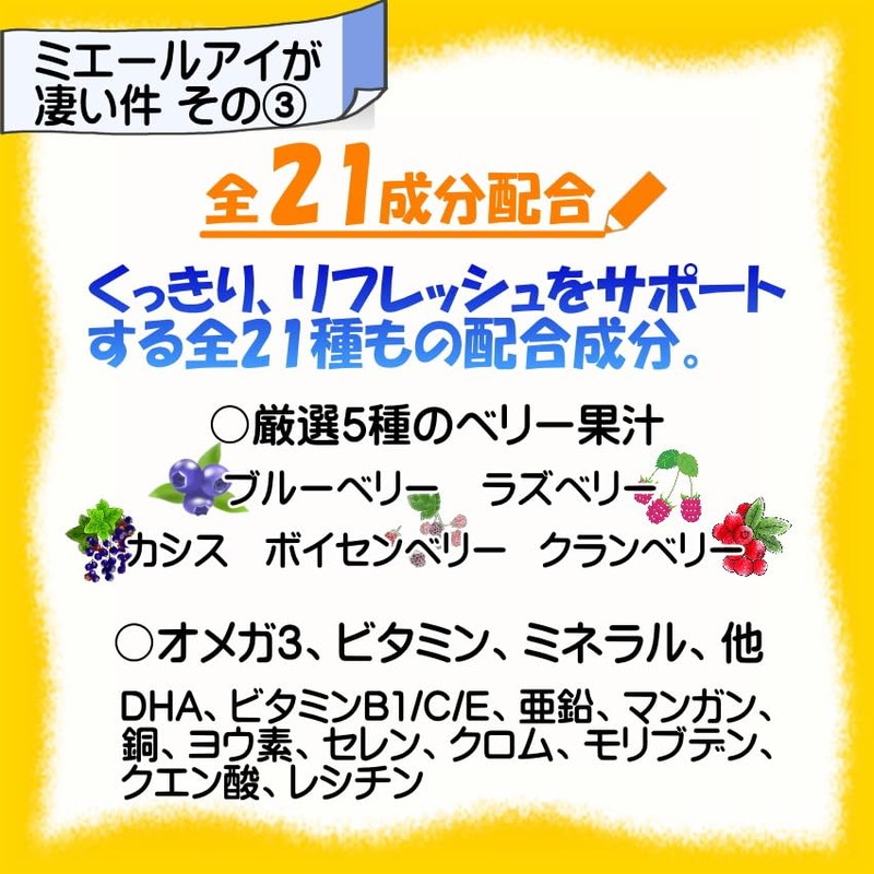 ルテイン 60mg 【全21成分 製薬会社製造】 ゼアキサンチン ブルーベリー 目 サプリ ミエールアイ