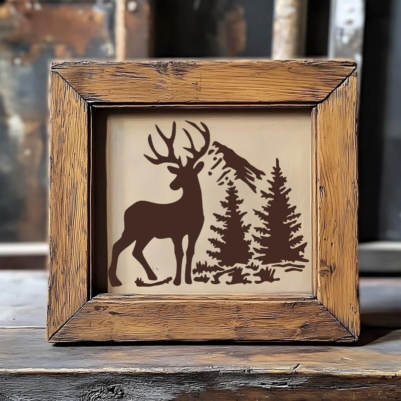 25 Pcs Forest Animal Wood Burning Stencils for Painting 6"