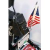 Rivco Motorcycle Harley Cruiser License Plate Mounted Double Flag Holder