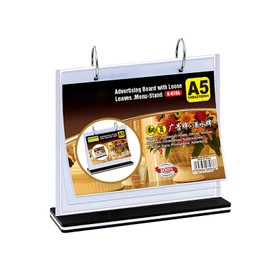 Multi page flip acrylic display stand - T-Shaped 8.6x8 Inches Menu/Photo/Drink/Advertisement Holder display stand