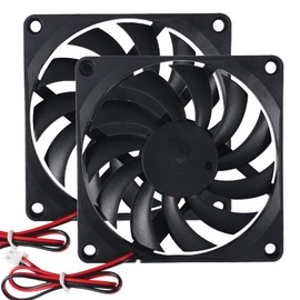 2Pcs DC 5V 8010 Fan Dual Ball Bearings 80mm 10mm Fan 3D Printer 80x80x10 Brushless Cooling Fan for Makerbot for 3D Printer PC CPU Computer Case Fan Cooler and Other Small Heat Dissipation Equipment