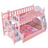 SAFIGLE Dollhouse Furniture Bunk Bed 1:12 Artificial Bed Miniature Bunk