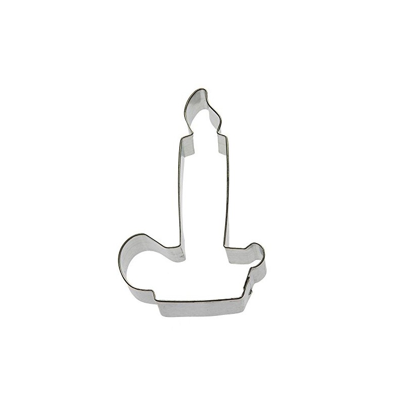 Foose Brand Candle Cookie Cutter 4.5 in, Tin Plate Steel,