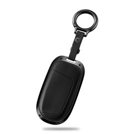 Qunzes for Jeep Key Fob Cover with Keychain Compatible with Grand Cherokee Renegade Dodge Charger Durango Challenger (Black)